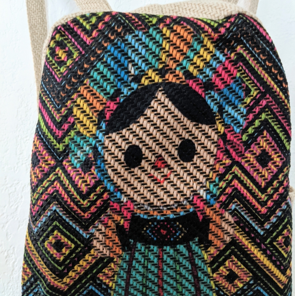 Handmade in Mexico  colorful mini backpack